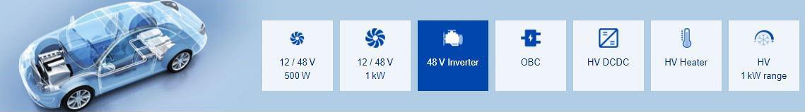 TDK BSG & Motor Applications for a Power of 12kW & Up